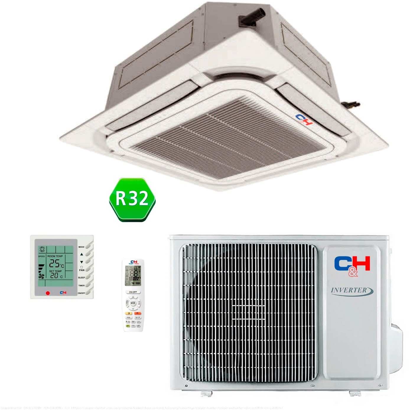 C&H CH-IC071RK/IU071RK kazettás klíma 7,1 KW